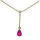 14K AAA Mozambique Ruby Gold Necklace (CIRARI)