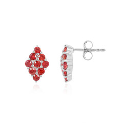 Tanzanian Ruby Silver Earrings