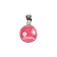 Rhodochrosite Silver Pendant