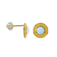 Larimar Silver Earrings