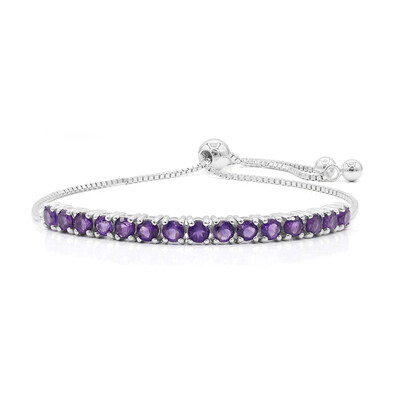 Zambian Amethyst Silver Bracelet