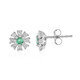 Colombian Emerald Silver Earrings