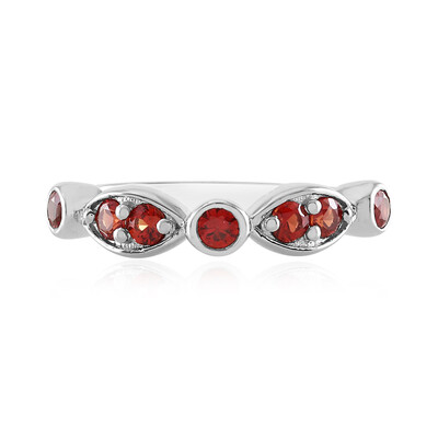 Tanzanian Ruby Silver Ring (Adela Silber)