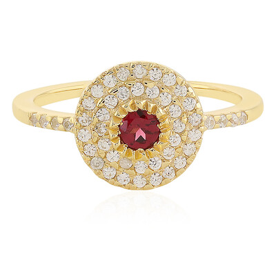 Noble Red Spinel Silver Ring
