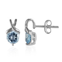 Sky Blue Topaz Silver Earrings