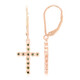 Fancy Diamond Silver Earrings