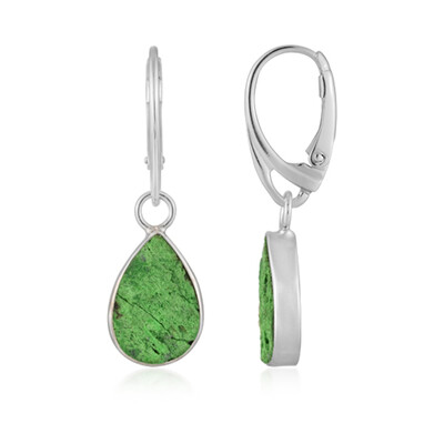Uvarovite Silver Earrings