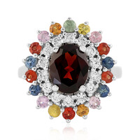 Mozambique Garnet Silver Ring