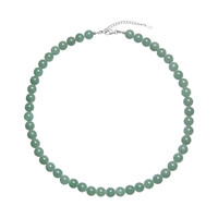 Green Aventurine Silver Necklace