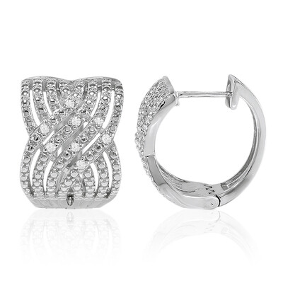 I3 (I) Diamond Silver Earrings