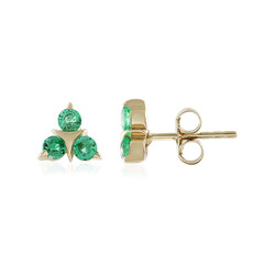 9K Russian Emerald Gold Earrings (de Melo)