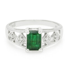 Bahia Emerald Silver Ring