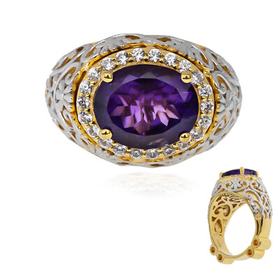 Zambian Amethyst Silver Ring (Dallas Prince Designs)