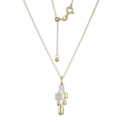 White Topaz Silver Necklace (Adela Silber)