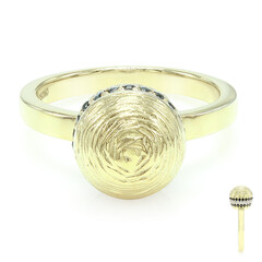 Black Spinel Silver Ring