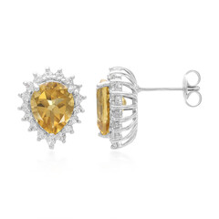 Champagne Quartz Silver Earrings
