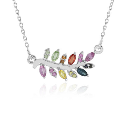 Blue Sapphire Silver Necklace