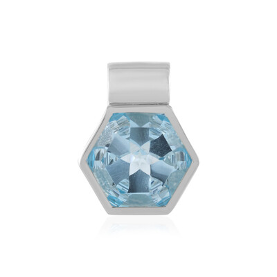 Sky Blue Topaz Silver Pendant (MONOSONO COLLECTION)