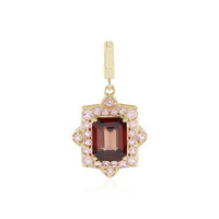 9K Mahogany Zircon Gold Pendant