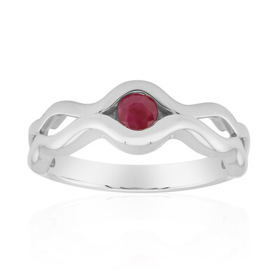 Burmese Ruby Silver Ring (Pallanova)