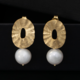 White Freshwater Pearl Silver Earrings (Joias do Paraíso)
