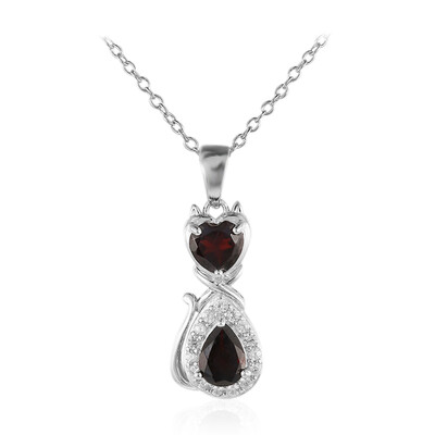 Garnet Silver Necklace