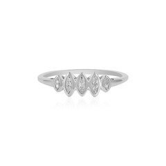 I2 (I) Diamond Silver Ring