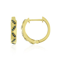I4 Blue Diamond Silver Earrings