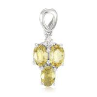 Cuprian Tourmaline Silver Pendant