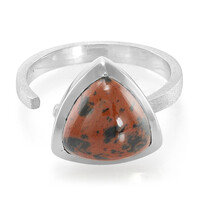 Mahogany Obsidian Silver Ring