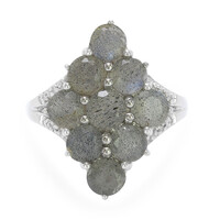 Romanian Spectrolite Silver Ring