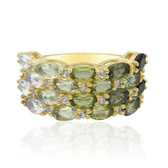 Green Tourmaline Silver Ring