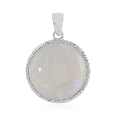 Rainbow Moonstone Silver Pendant