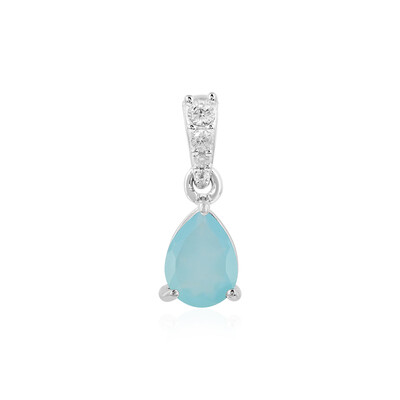 Blue Onyx Silver Pendant