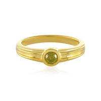 I4 Yellow Diamond Silver Ring