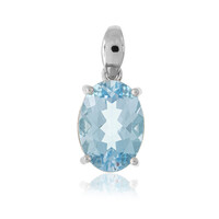 Sky Blue Topaz Silver Pendant