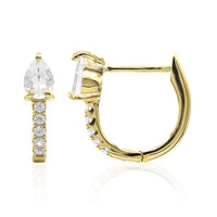 White Topaz Silver Earrings