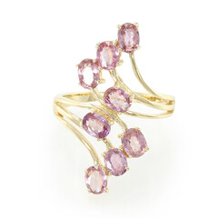 18K Unheated Padparadscha Sapphire Gold Ring (AMAYANI)