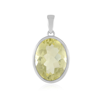 Lemon Quartz Silver Pendant