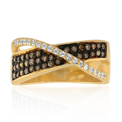 I2 Brown Diamond Silver Ring