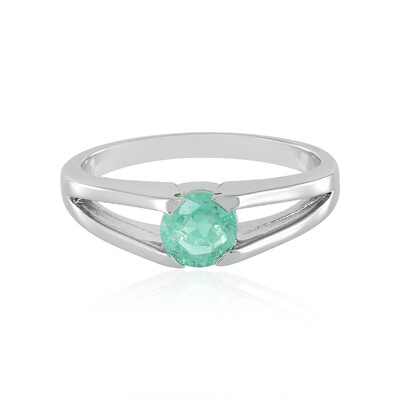 Colombian Emerald Silver Ring
