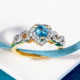 Swiss Blue Topaz Silver Ring (M de Luca)