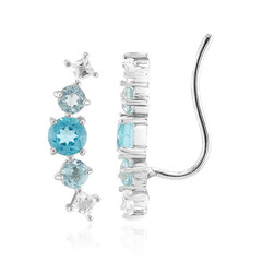 Blue Apatite Silver Earrings