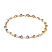 9K AAA Tanzanite Gold Bracelet