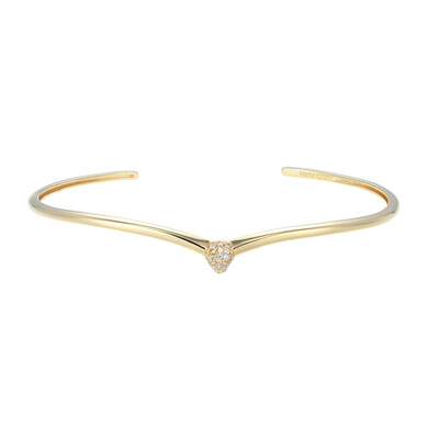 Zircon Silver Bangle (Adela Silber)