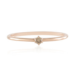 9K SI1 Champagne Diamond Gold Ring