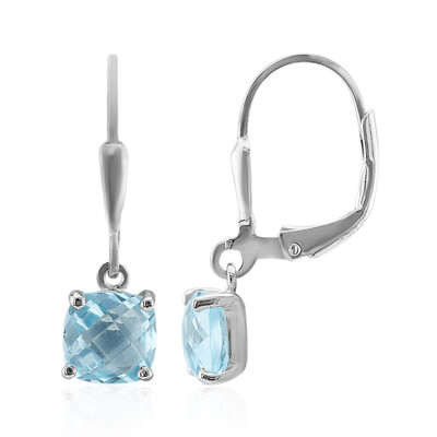 Sky Blue Topaz Silver Earrings