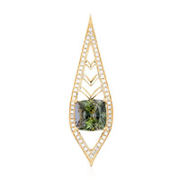 14K Unheated Tanzanite Gold Pendant (de Melo)