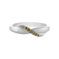 I4 Yellow Diamond Silver Ring
