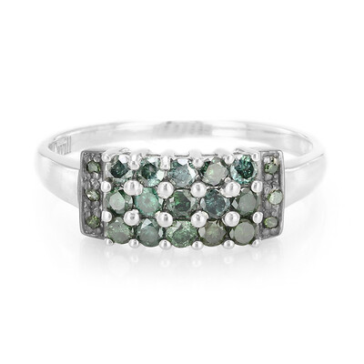 Fancy Diamond Silver Ring